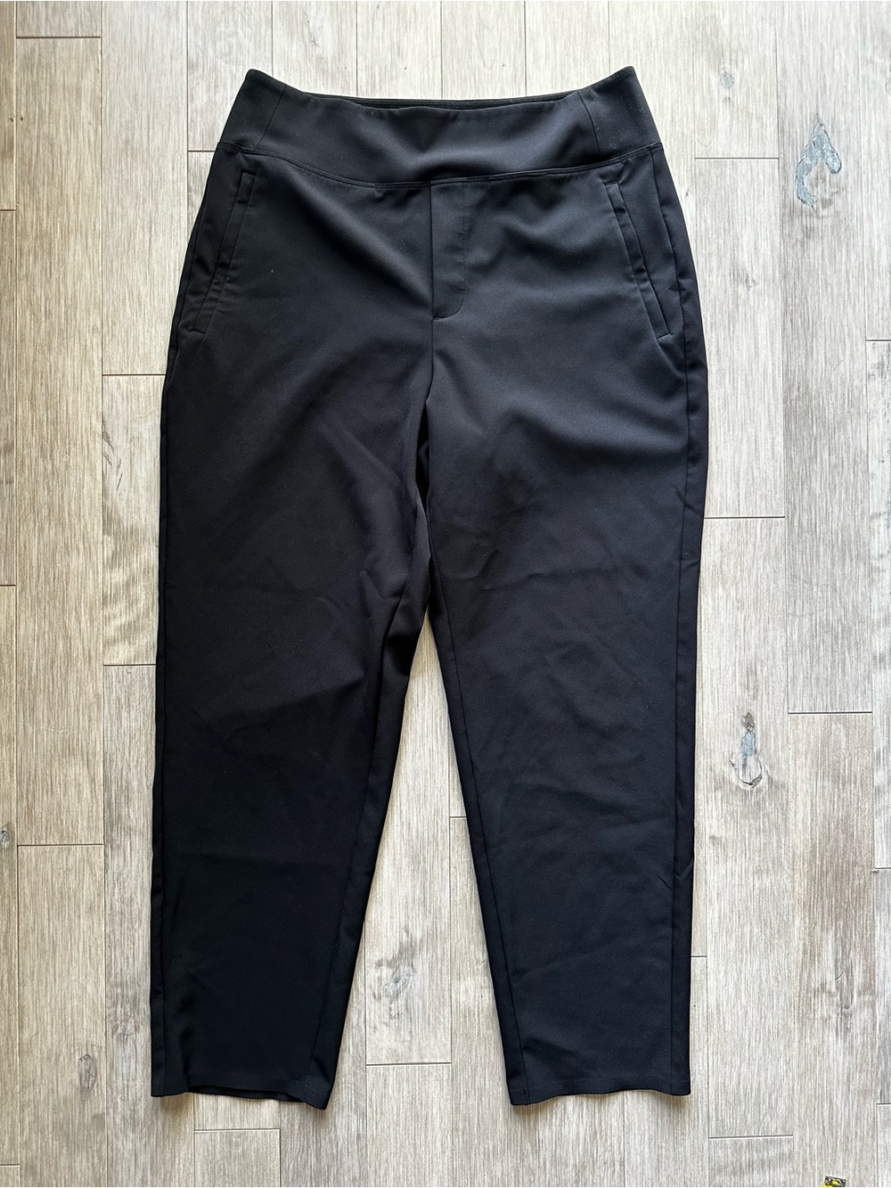 Athleta Black Stretch Dress Office Pants - Sleek Straight Leg Size 10